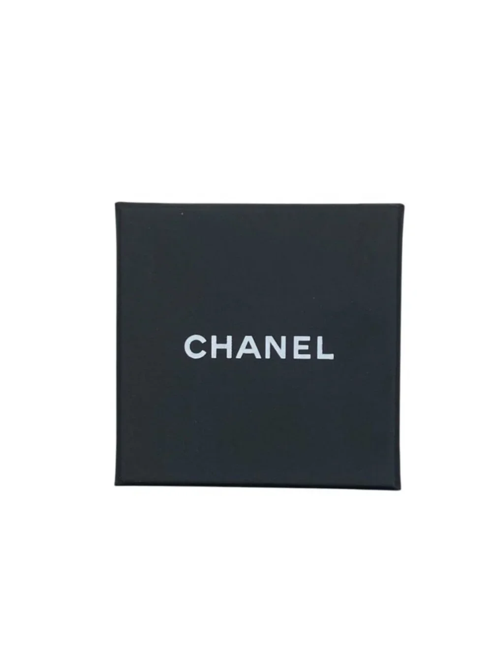 Chanel 02A Brooch CC Logo Camellia Flower Motif Rhinestone Metal Black